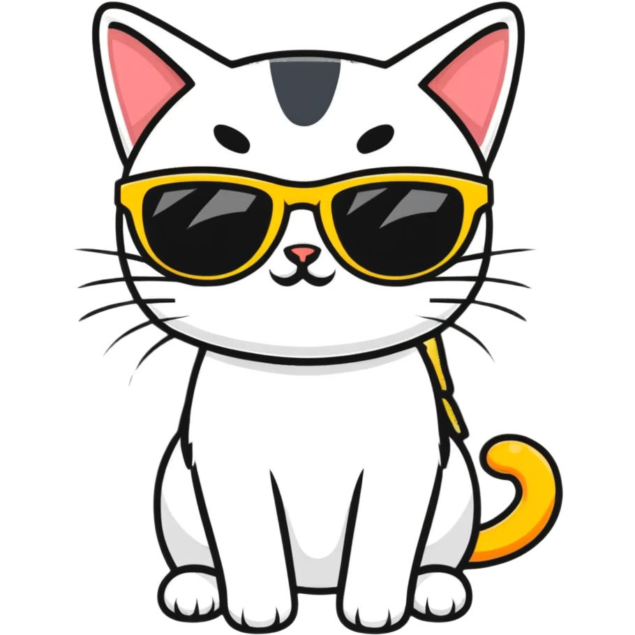 Cat with sunglasses emoji