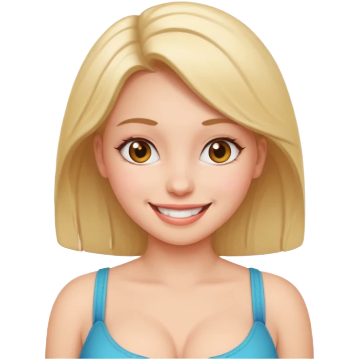 one girl with boobs emoji