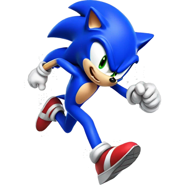 Sonic the hedgehog running emoji