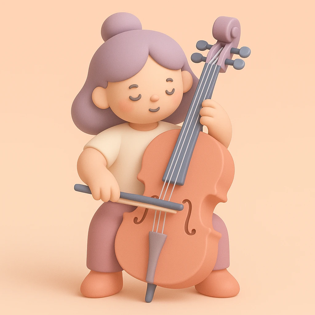 girl playing cello emoji