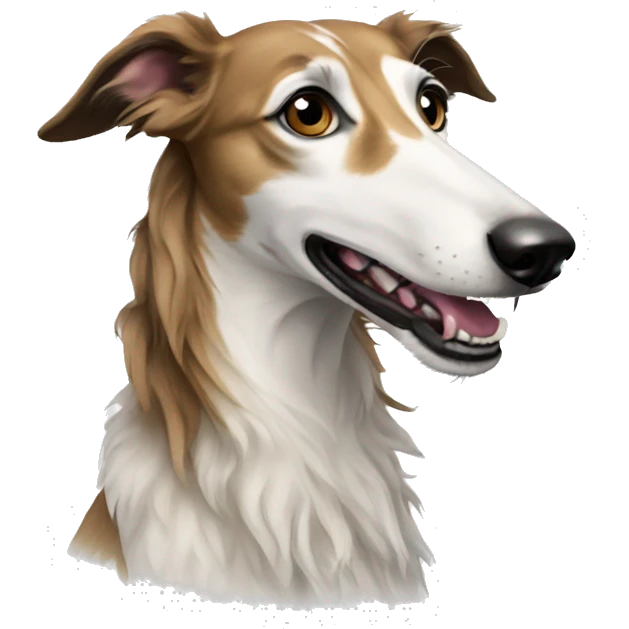dog borzoi russia greyhound joyful emoji