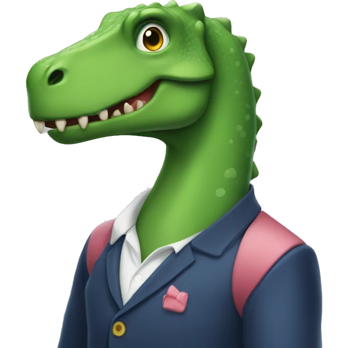 Preppy dinosaur emoji