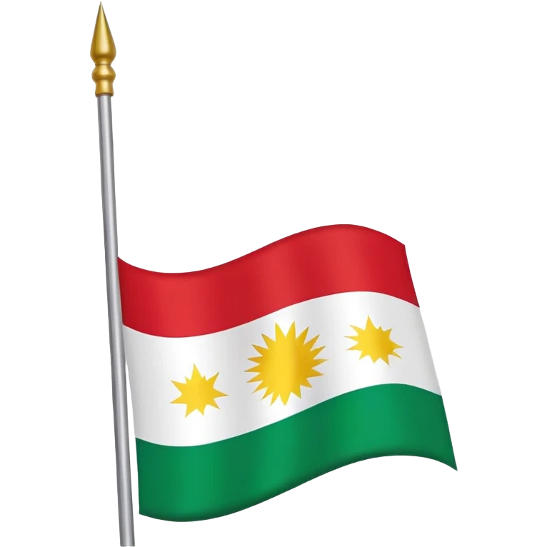 Kurdistan Flagge emoji