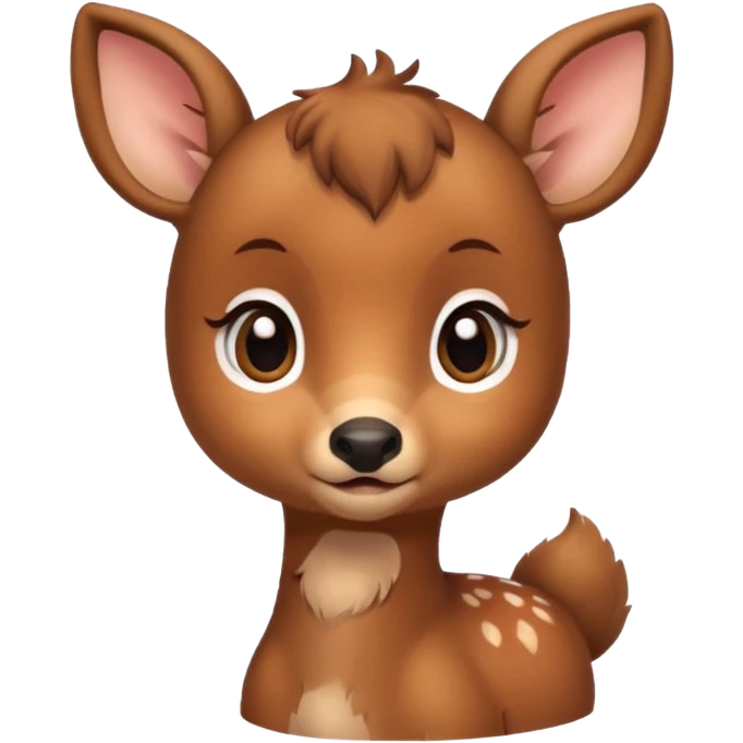 Baby deer with question mark emoji