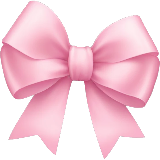 light pink ribbon bow emoji