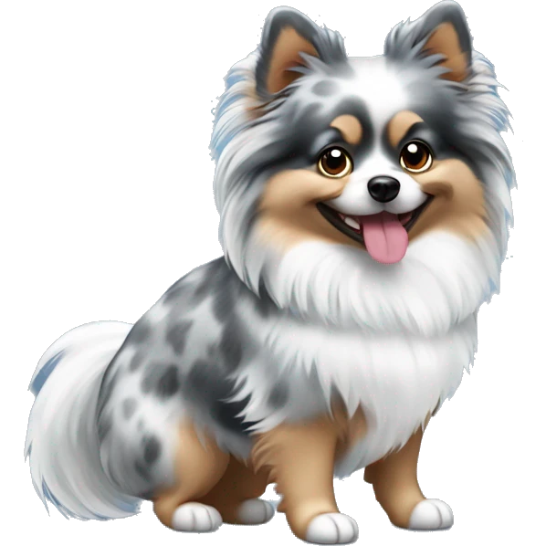 Blue Merle Pomeranian emoji