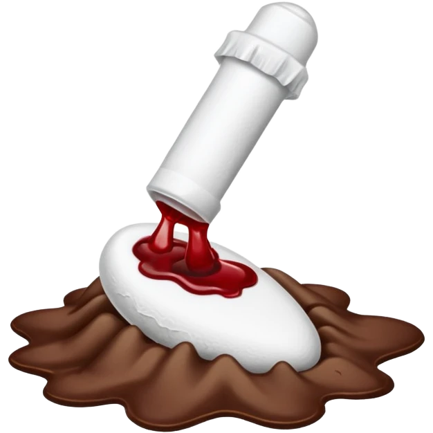 tampon + blood droplet + poopoo emoji