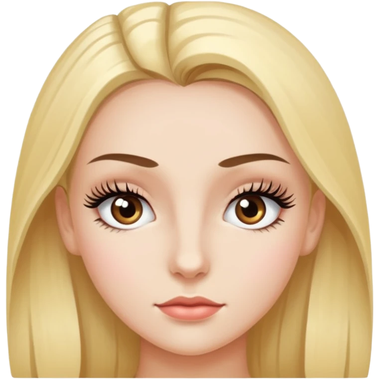 Гарна дівчина з крутими виразними віямм emoji
