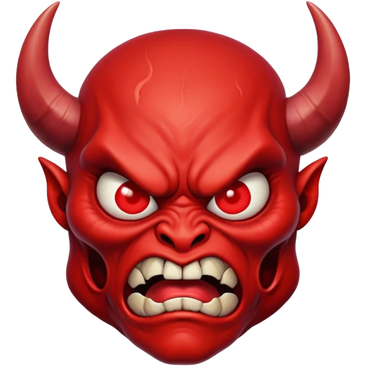 angry demon give a kiss emoji