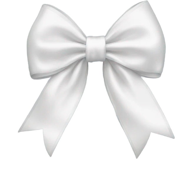 white satin bow emoji
