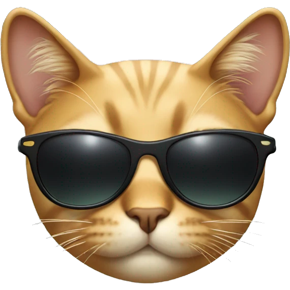 Cat wearing sunglasses emoji