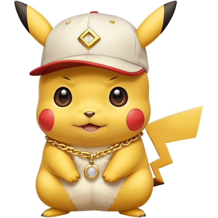 Pikachu in a 2013 swag outfit emoji