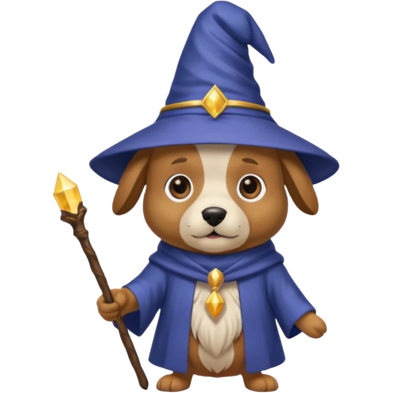 Dog wizard emoji