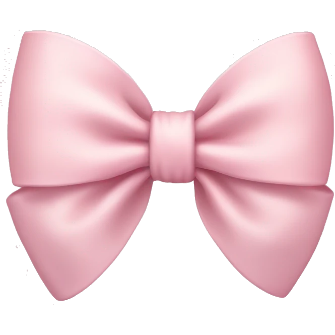 pale pink bow emoji