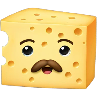 Cheese has a beard emoji