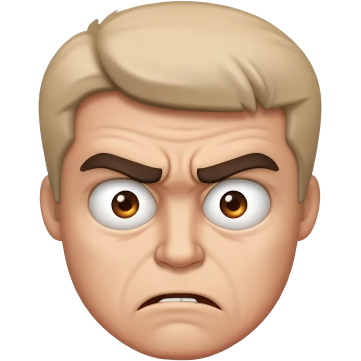 Angry and nervous emoji