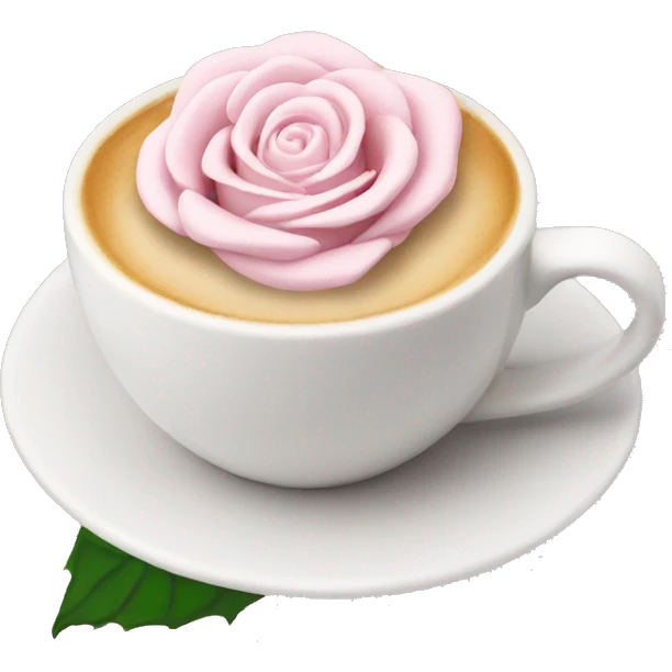Light Pink Rose latte emoji