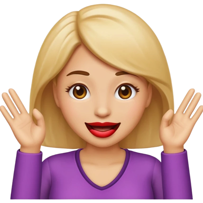 I want an emoji with big lips and hands with an sassy vibe emoji