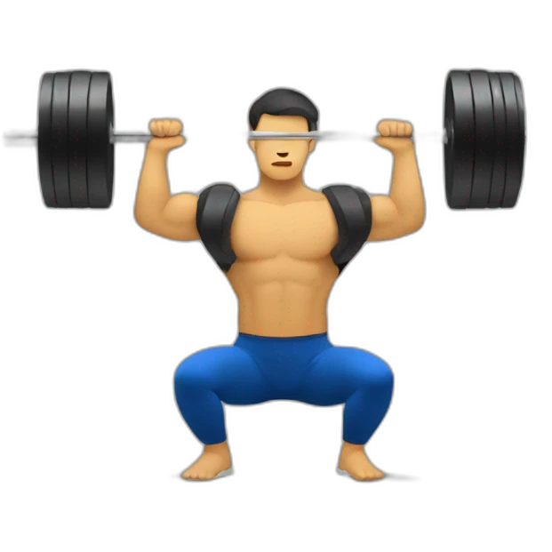squat with weights emoji