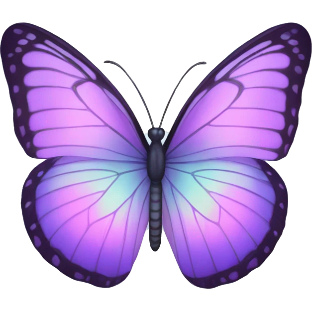 Pastel iridescent purple butterfly emoji
