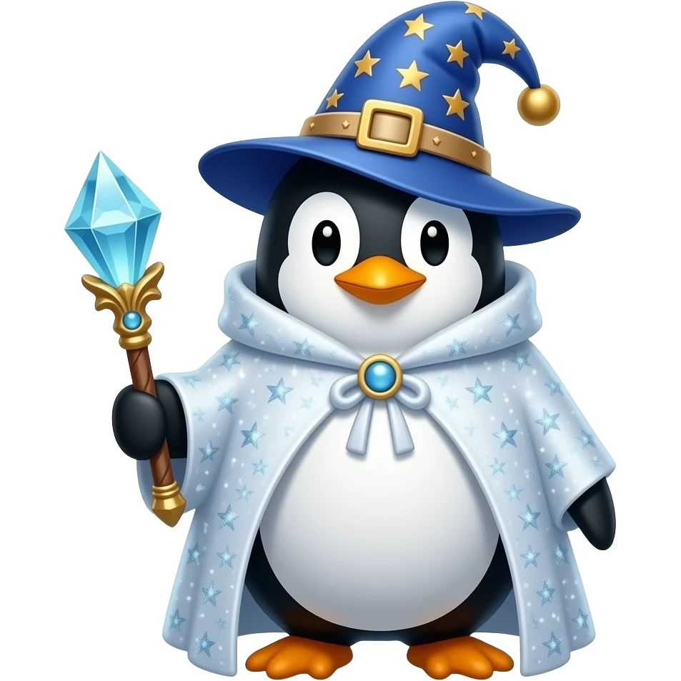 Penguin Wizard emoji