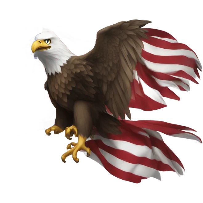 Eagle American flag wings emoji