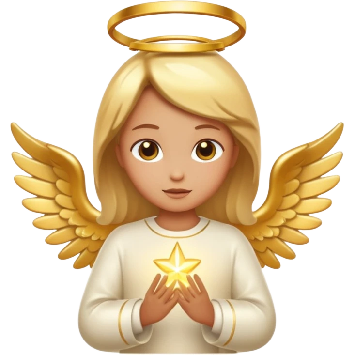 Christmas angle gold like light emoji