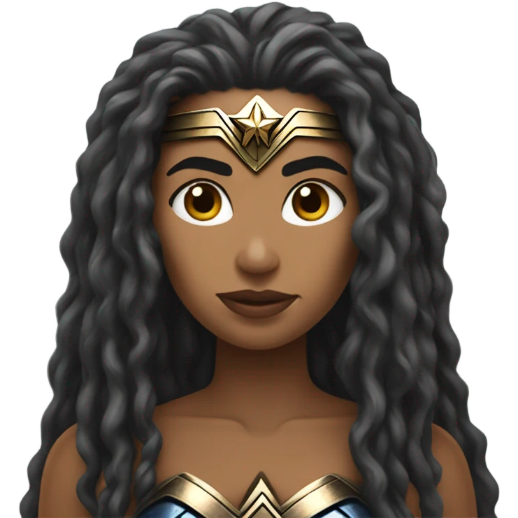 Wonder Woman in dreadlocks  emoji