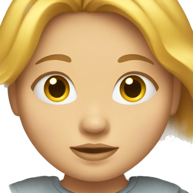 Obesity, female, with golden long hair emoji