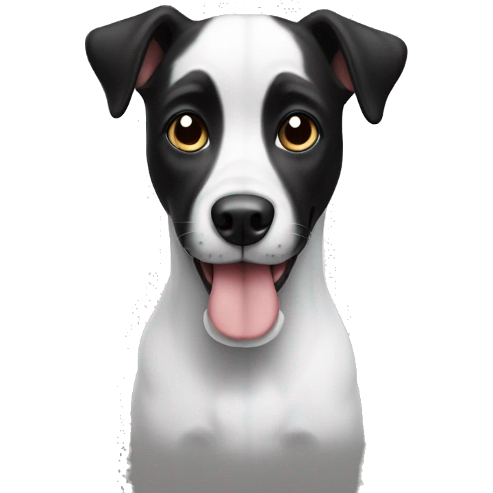 black and white dog emoji