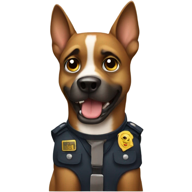 Fighting crime dog emoji