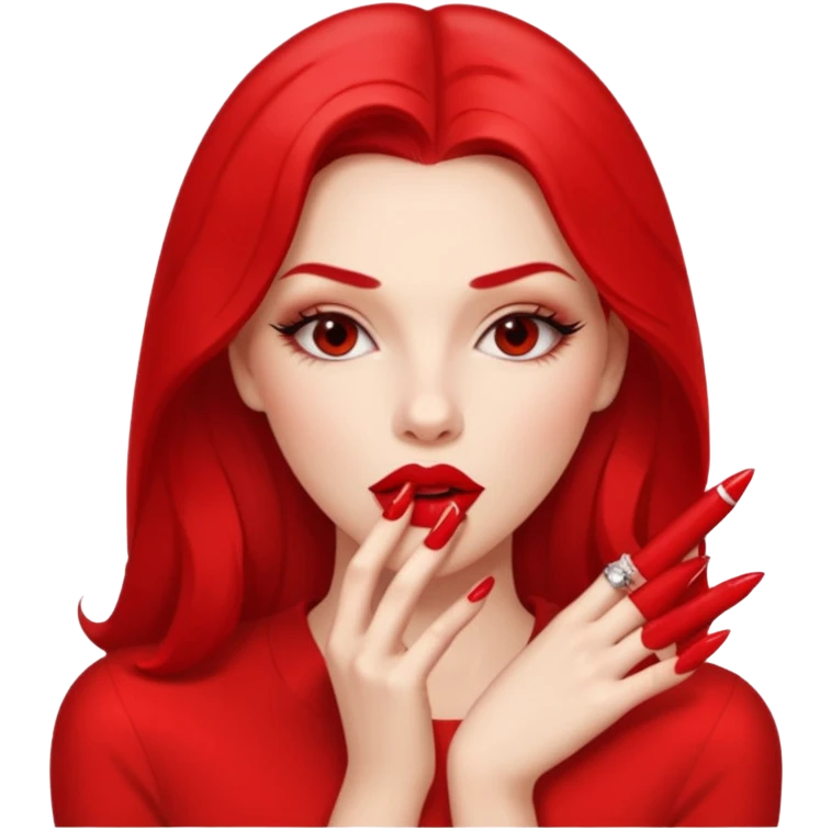 👁️🫦👁️💅💁🏼‍♀️ aguicheuse. elle se mord le coin de la lèvres  emoji