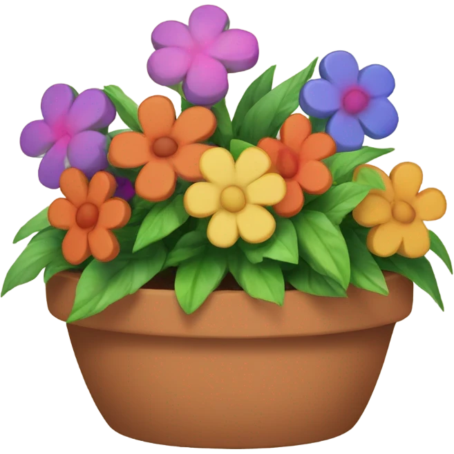 a flower plant in a pot emoji