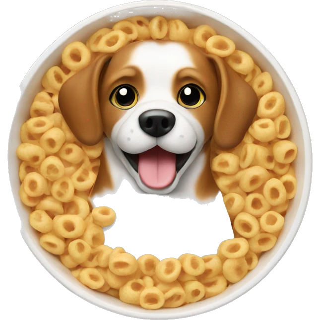dog in a bowl of cereal emoji