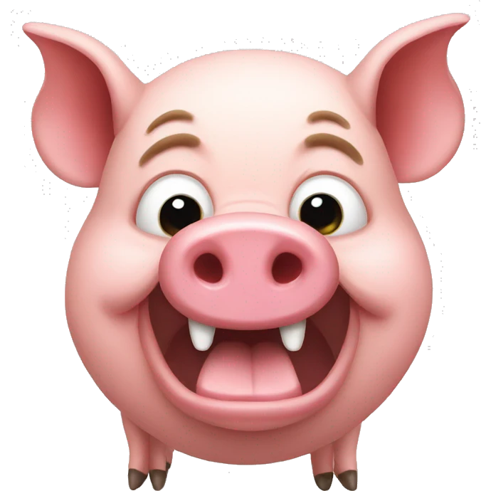 crazy pig emoji