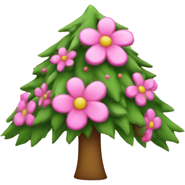 Árvore de natal rosa emoji