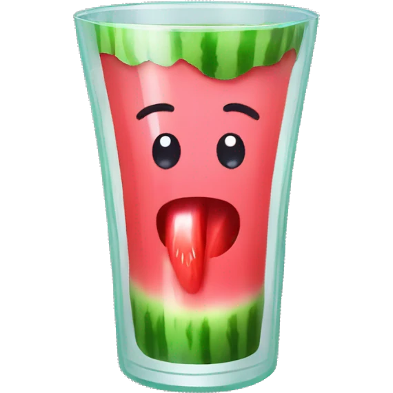 Watermelon juice on tongue emoji
