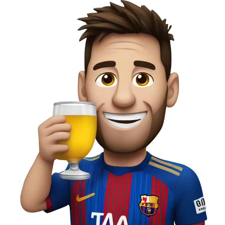 messi drinking matte emoji
