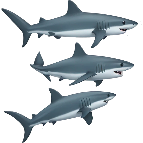 shark with top emoji