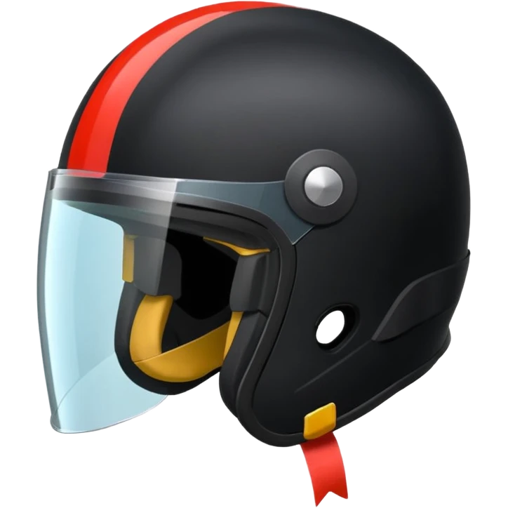 Rider helmet black matte at the back theres ribbon attached for female rider it is a full face only do not include the lady emoji