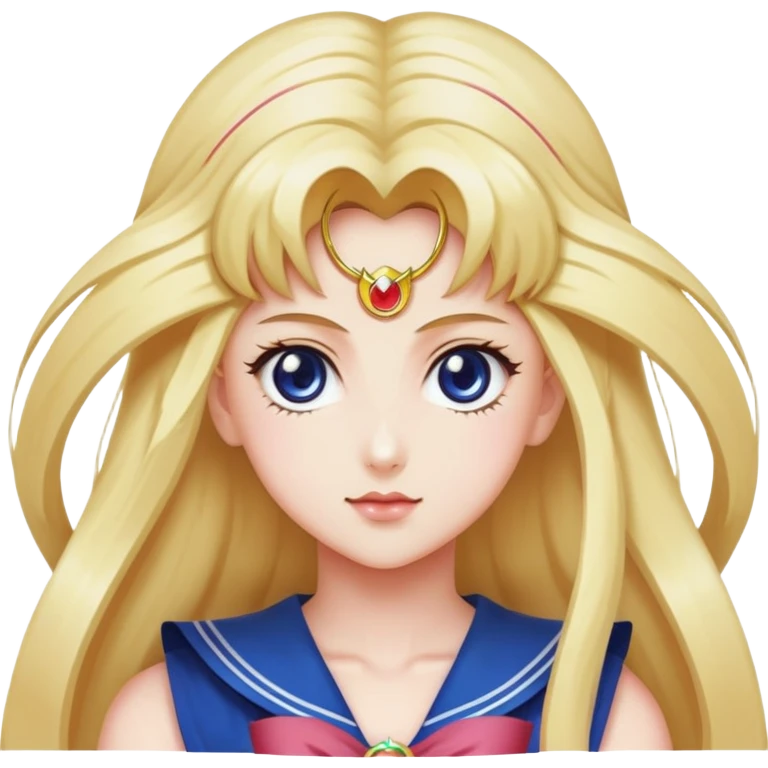  Sailor moon, almond eyes, very long hair emoji