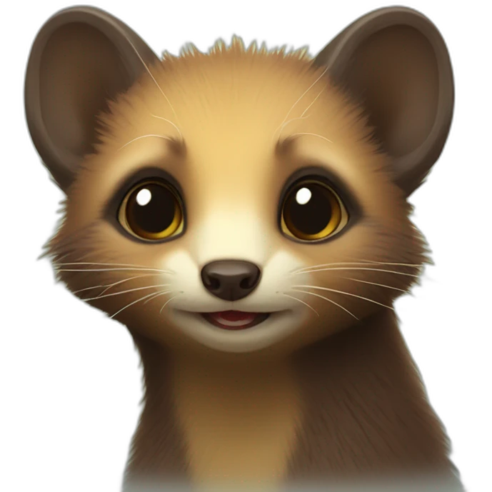 Adorable magical Pine marten emoji
