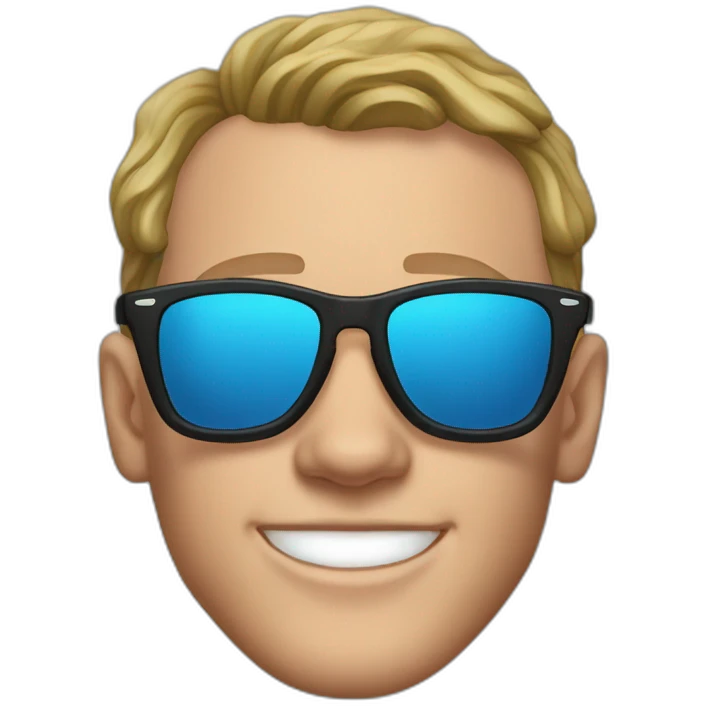 Jonathan Toews wearing glasses as beach bum emoji