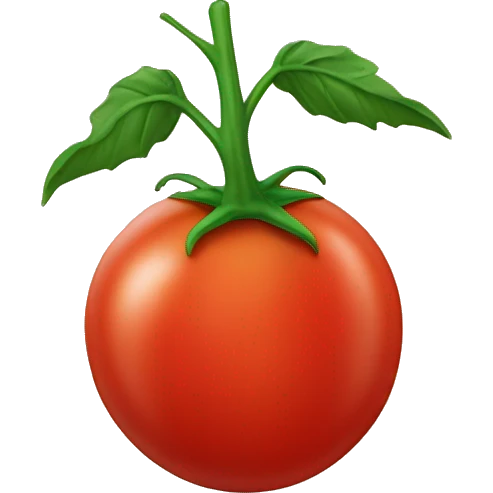 a tomato seed being plante emoji