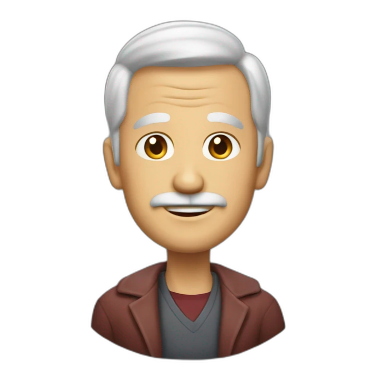 Señor de 50 años contento emoji