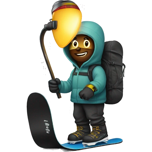 snowboard lamp genius emoji