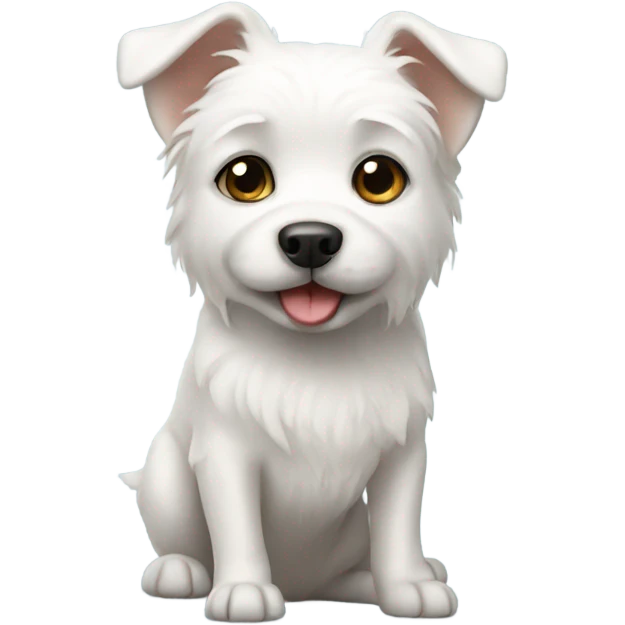 Little white dog  emoji