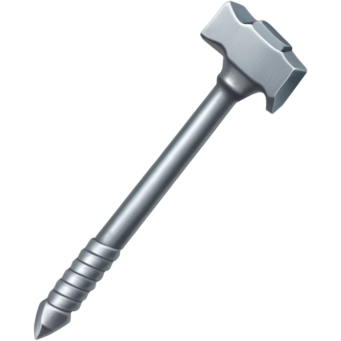 simple wall nail, slightly bent as if hit by a hammer emoji