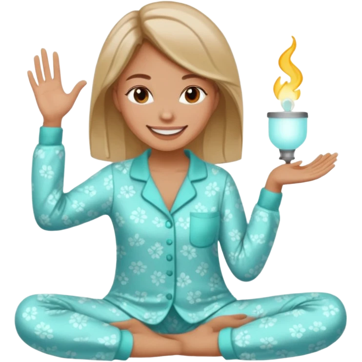  Hex code #800080 Womens pajamas with light Turquoise skills pattern emoji