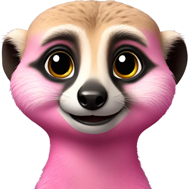 Pink meerkat emoji